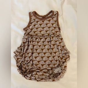Little Sleepies Rust Rainbow Bubble Romper - 6-12 Months